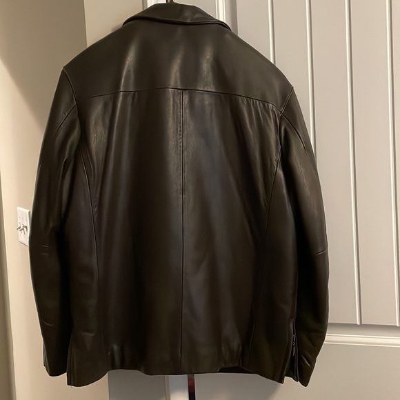 Mens Kenneth Cole Leather Jacket Size Large - Picture 7 of 11